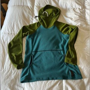 Brand new blue and green melanzana micro grid hoody